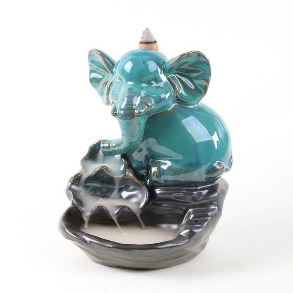 green glaze ceramic elephant waterfall incense burner zen stick holder censer aroma smoke backflow furnace fountain home decor fragrance lam
green glaze ceramic elephant waterfall incense burner zen stick holder censer aroma smoke backflow furnace fountain home decor fragrance lam