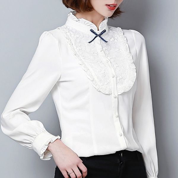 womens and blouses long sleeve blouse women stand collar lace chiffon blouse women white blouse blusa feminina c598 210426
womens and blouses long sleeve blouse women stand collar lace chiffon blouse women white blouse blusa feminina c598 210426