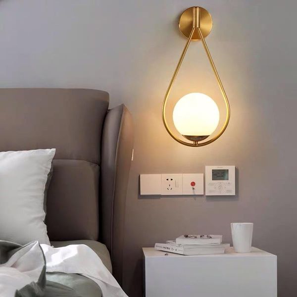 wall lamp nordic personality creative living room metal fashion modern minimalist model bedside glass bedroomac95-260v
wall lamp nordic personality creative living room metal fashion modern minimalist model bedside glass bedroomac95-260v