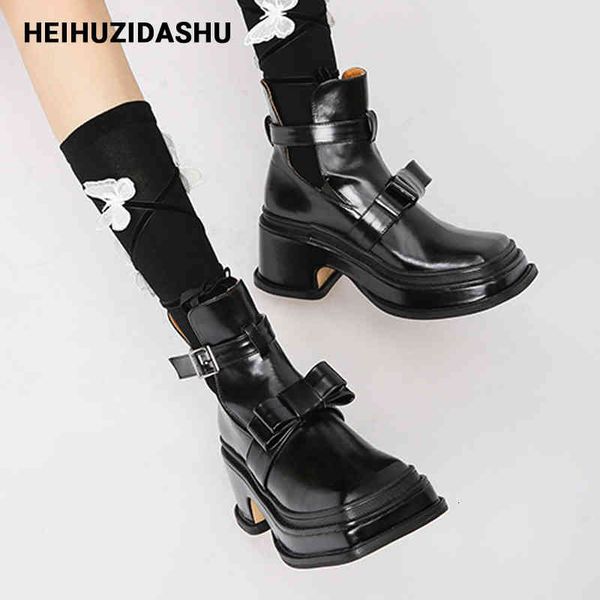 dress shoes bota de salto alto couro feminina, calçado para mulheres com plataforma grossa e cano curto, laço, ltdh, Black
dress shoes bota de salto alto couro feminina, calçado para mulheres com plataforma grossa e cano curto, laço, ltdh, Black