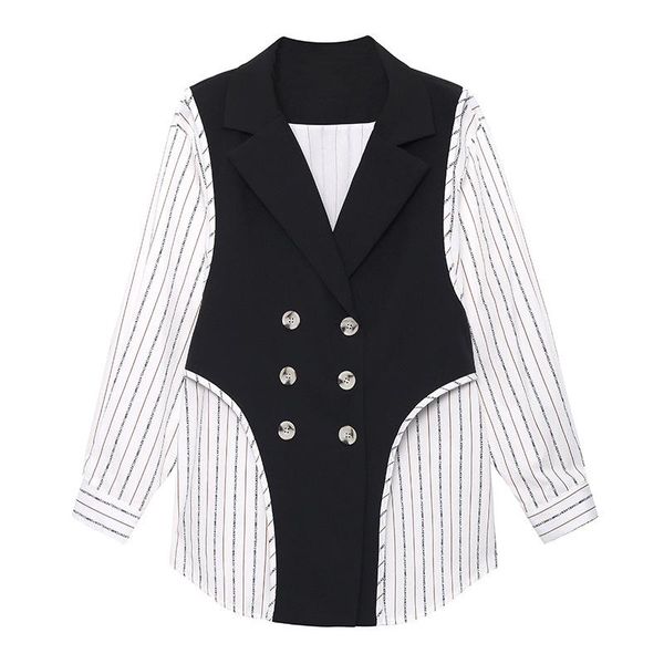 women's suits & blazers european goods suit coat women 2021 autumn loose thin irregular shirt casual small, White;black
women's suits & blazers european goods suit coat women 2021 autumn loose thin irregular shirt casual small, White;black