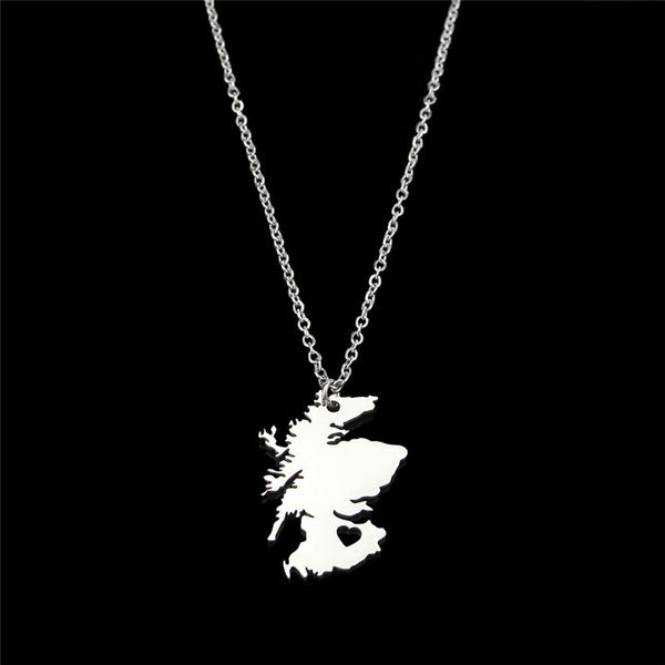 european and american ornaments scotland map stainless steel pendant necklace, Silver
european and american ornaments scotland map stainless steel pendant necklace, Silver