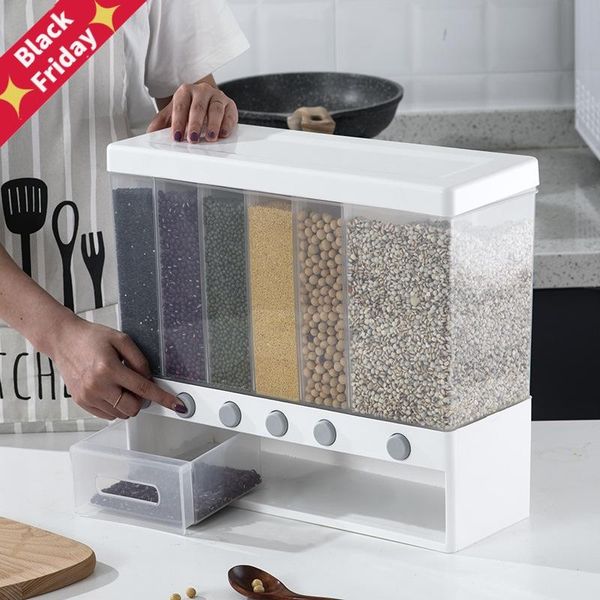 grids wall-mounted dry dispenser grain rice bucket storage tank organizer kitchen box cereal containers bottles & jars
grids wall-mounted dry dispenser grain rice bucket storage tank organizer kitchen box cereal containers bottles & jars