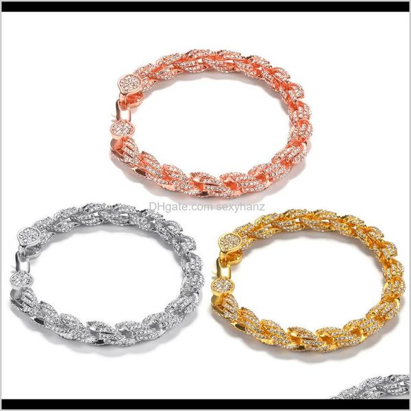 link, bracelets jewelry drop delivery 2021 hip-hop drill-inlaid alloy twisted rope chain mens bling hip hop rapper bracelet mjyyv, Black
link, bracelets jewelry drop delivery 2021 hip-hop drill-inlaid alloy twisted rope chain mens bling hip hop rapper bracelet mjyyv, Black