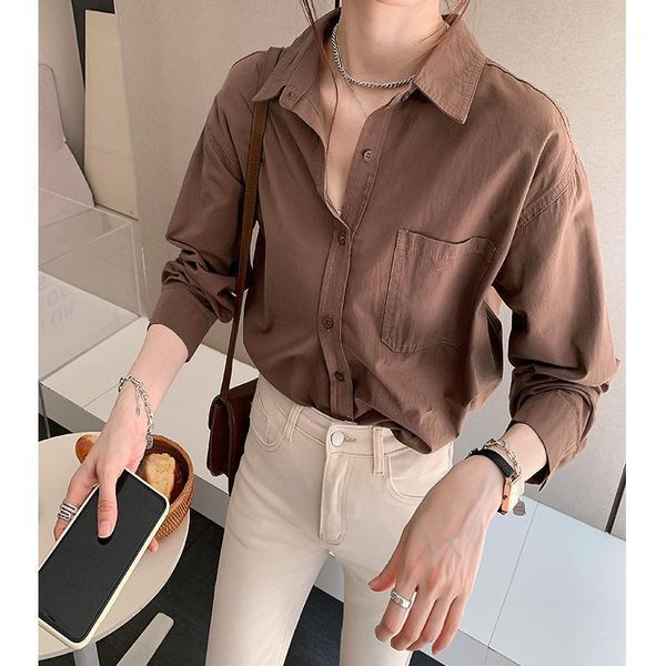 women's & turn-down collar solid female spring blouses white minimalist loose casual shirts for women1 v5s3
women's & turn-down collar solid female spring blouses white minimalist loose casual shirts for women1 v5s3