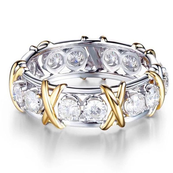 milangirl classic cz zirconia crystal yellow gold color cross eternal wedding band rings for women jewelry, Slivery;golden
milangirl classic cz zirconia crystal yellow gold color cross eternal wedding band rings for women jewelry, Slivery;golden