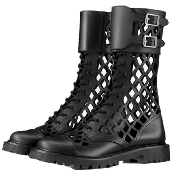 boots retro hollowing cuero genuino hacia fuera botas women cross lace up low heel knight zapatos de mujer, Black
boots retro hollowing cuero genuino hacia fuera botas women cross lace up low heel knight zapatos de mujer, Black