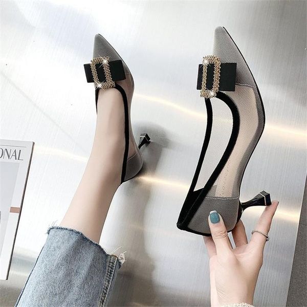 dress shoes 2021 high heels stilettos and pointed toe with mesh gauze metal square buckle, Black
dress shoes 2021 high heels stilettos and pointed toe with mesh gauze metal square buckle, Black