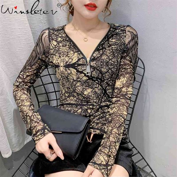 spring fall european clothes t-shirt girl fashion print v-neck zipper women mesh diamonds tees t11411a 210421, White
spring fall european clothes t-shirt girl fashion print v-neck zipper women mesh diamonds tees t11411a 210421, White