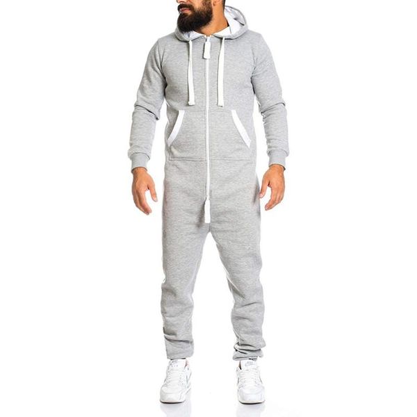 men's tracksuits 2021 fashion hip-hop sports suit solid color zipper one-piece hooded personality clothing, Gray
men's tracksuits 2021 fashion hip-hop sports suit solid color zipper one-piece hooded personality clothing, Gray