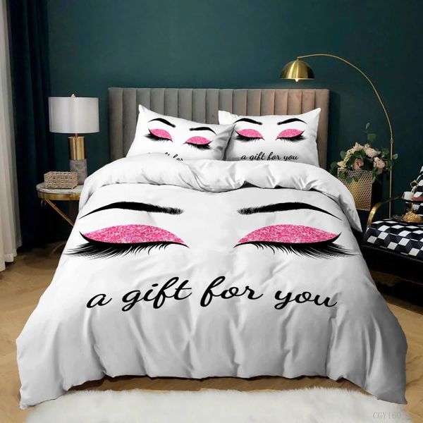 bedding sets eyelash printing set for bedroom comefortable duvet cover soft bedspreads bed linen quilt and pillowcase
bedding sets eyelash printing set for bedroom comefortable duvet cover soft bedspreads bed linen quilt and pillowcase
