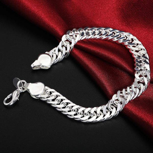 charm classic 10mm whip chain 925 sterling silver bracelet for woman man wedding party christmas gifts fashion jewelry, Black
charm classic 10mm whip chain 925 sterling silver bracelet for woman man wedding party christmas gifts fashion jewelry, Black
