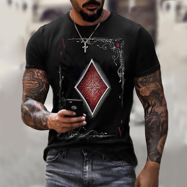 men's t-shirts playing card 3d high street casual fashion short sleeve summer round neck shirt daily wear, White;black
men's t-shirts playing card 3d high street casual fashion short sleeve summer round neck shirt daily wear, White;black