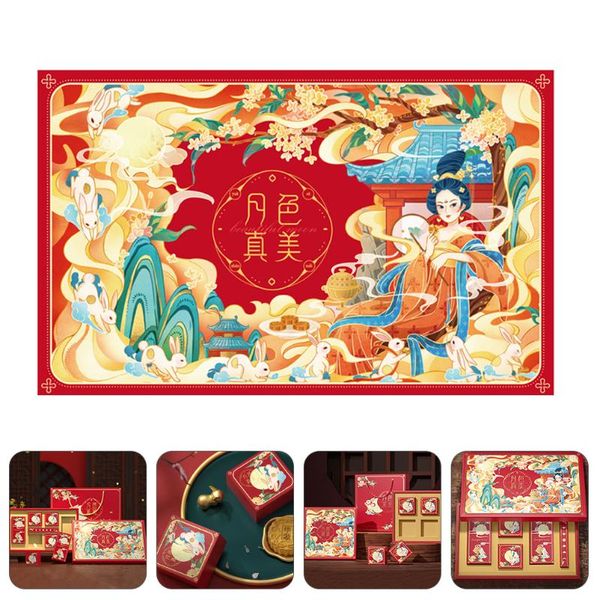 gift wrap 1 set useful moon cake case festival holder cookie container pastries box 
gift wrap 1 set useful moon cake case festival holder cookie container pastries box