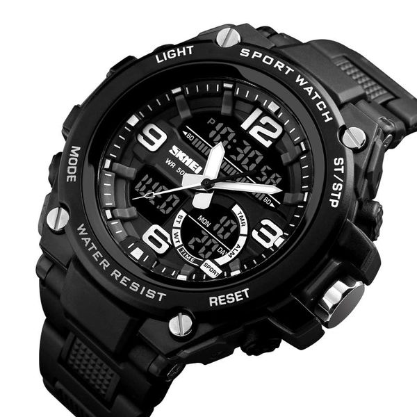 wristwatches men digital dual display fashion 30m waterproof clock relogio masculino outdoor sports watches 1340, Slivery;brown
wristwatches men digital dual display fashion 30m waterproof clock relogio masculino outdoor sports watches 1340, Slivery;brown