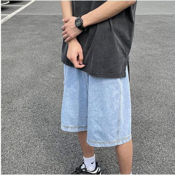 men's shorts clothing tooling denim summer fashion loose straight casual versatile five-point pants street men, White;black
men's shorts clothing tooling denim summer fashion loose straight casual versatile five-point pants street men, White;black