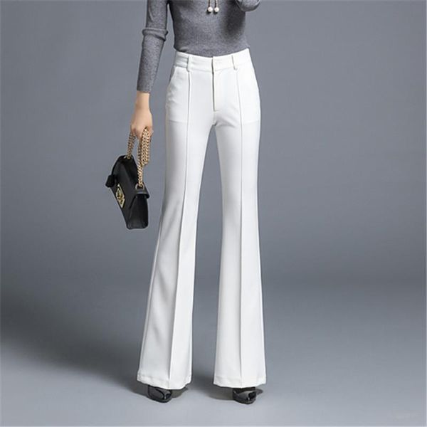 women's pants & capris spring thick flared three-dimensional suit high waist stretch small wide leg was thin fashion casual trousers, Black;white
women's pants & capris spring thick flared three-dimensional suit high waist stretch small wide leg was thin fashion casual trousers, Black;white