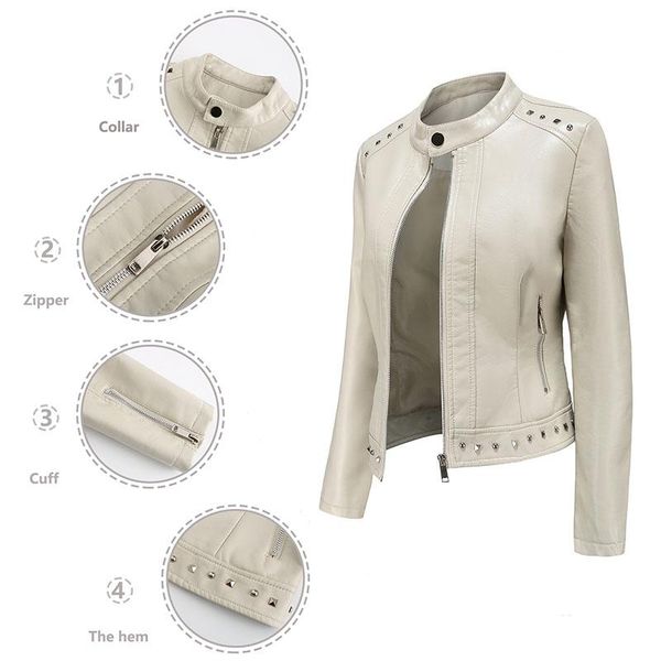 women's leather & faux fashion 2021 turn-down collar pu jackets women luxury jacket black biker coat drop
women's leather & faux fashion 2021 turn-down collar pu jackets women luxury jacket black biker coat drop