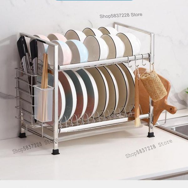 kitchen storage & organization shelves stainless steel dish rack drain countertableware dishware box household cupboard
kitchen storage & organization shelves stainless steel dish rack drain countertableware dishware box household cupboard
