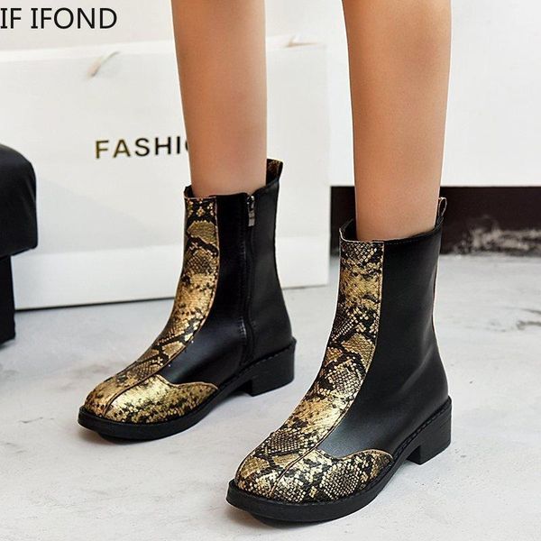 boots if ifond 2021 fashion pu leather autumn winter zip short woman round toe mid heels casual snake pattern ankle shoes, Black
boots if ifond 2021 fashion pu leather autumn winter zip short woman round toe mid heels casual snake pattern ankle shoes, Black