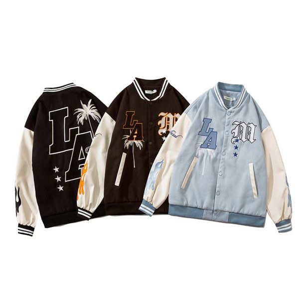 running jackets autumn winter women's baseball varsity jacket letter embroid patchwork men's campus high street hip hop bomber coa, Black;red
running jackets autumn winter women's baseball varsity jacket letter embroid patchwork men's campus high street hip hop bomber coa, Black;red