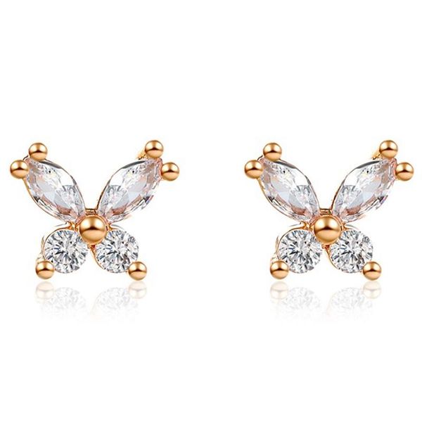 stud simple temperament crystal small butterfly earrings for women wedding jewelry accessories fashion, Golden;silver
stud simple temperament crystal small butterfly earrings for women wedding jewelry accessories fashion, Golden;silver