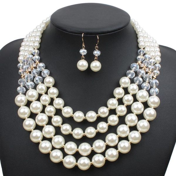 earrings & necklace fashion muilty layers beads statement and 2 piece set for woman costume parity jewelry sets with 6 colors, Silver
earrings & necklace fashion muilty layers beads statement and 2 piece set for woman costume parity jewelry sets with 6 colors, Silver
