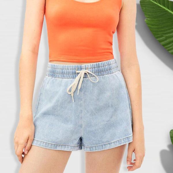 women's jeans denim shorts women solid color concise mid waist bottoms summer fashion casual female lace-up elastic 2021, Blue
women's jeans denim shorts women solid color concise mid waist bottoms summer fashion casual female lace-up elastic 2021, Blue