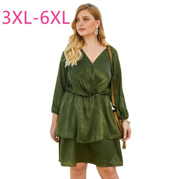 casual dresses spring autumn plus size dress for women large loose long sleeve knee length scollop v neck green blue 4xl 5xl 6xl, Black;gray
casual dresses spring autumn plus size dress for women large loose long sleeve knee length scollop v neck green blue 4xl 5xl 6xl, Black;gray
