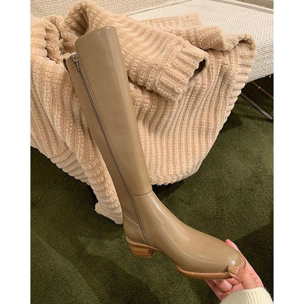 boots luxury thick-heeled stretch khaki long for women knee-high thin and tall knight, Black
boots luxury thick-heeled stretch khaki long for women knee-high thin and tall knight, Black
