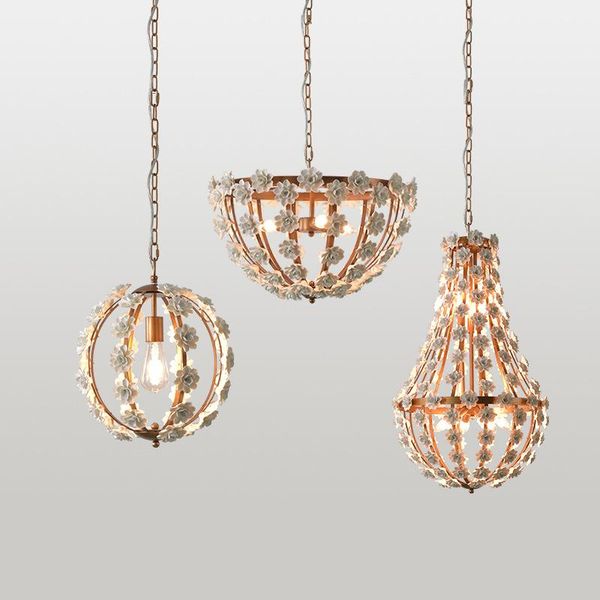 pendant lamps creative american country nordic modern simple ceramic flower chandelier living room dining bedroom
pendant lamps creative american country nordic modern simple ceramic flower chandelier living room dining bedroom