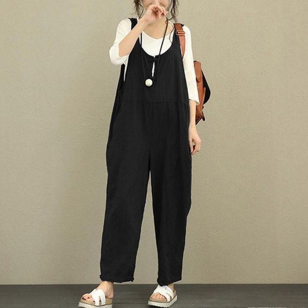 women's pants & capris women ladies casual cotton linen harem trousers romper overalls, Black;white
women's pants & capris women ladies casual cotton linen harem trousers romper overalls, Black;white