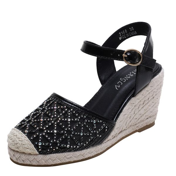 new sandals, plus size 36-42, designer fashion dress round toe wedge women's shoes, heel height 7 cm, Black
new sandals, plus size 36-42, designer fashion dress round toe wedge women's shoes, heel height 7 cm, Black