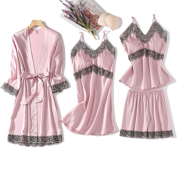 spring summer nightdress women's with chest pads nightgown thin 4pcs sling gown home wear sleepwear sets robe, Black;red
spring summer nightdress women's with chest pads nightgown thin 4pcs sling gown home wear sleepwear sets robe, Black;red
