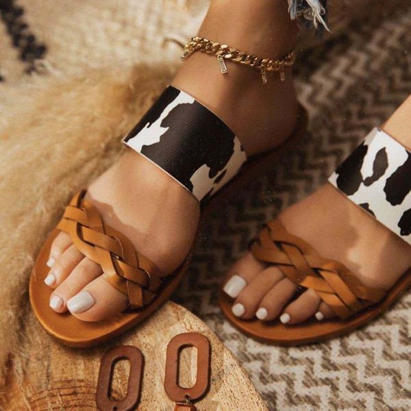 cow pattern slippers leopard print flat fashion all-match women shoes zapatos de mujer planos moda, Black
cow pattern slippers leopard print flat fashion all-match women shoes zapatos de mujer planos moda, Black