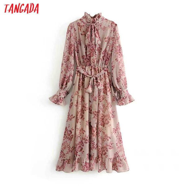 tangada women flower print ruffle dress with belt vintage bow collar long sleeve pleated lady boho maxi dresses vestidos 5d25 210609, Black;gray
tangada women flower print ruffle dress with belt vintage bow collar long sleeve pleated lady boho maxi dresses vestidos 5d25 210609, Black;gray