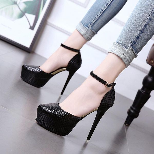 sandals 2021 summer line buckle ultra-high heel hollow baotou waterproof platform thin women's shoes, Black
sandals 2021 summer line buckle ultra-high heel hollow baotou waterproof platform thin women's shoes, Black