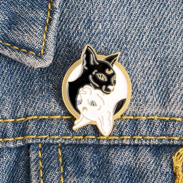 cartoon black and white sphinx cat pin brooch badge personality lapel pin accessories clothes bag hat jewelry gift for friend, Blue
cartoon black and white sphinx cat pin brooch badge personality lapel pin accessories clothes bag hat jewelry gift for friend, Blue