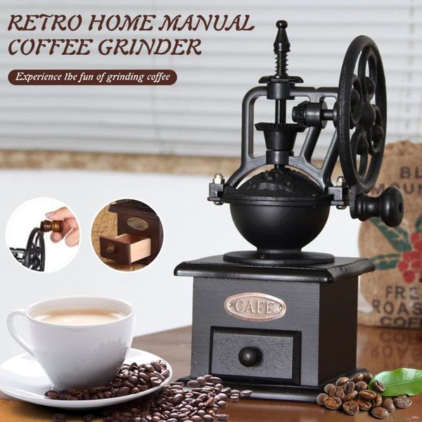 manual coffee grinders hand grinder vintage style wooden bean mill roller crank wheel disc design kitchen accessry
manual coffee grinders hand grinder vintage style wooden bean mill roller crank wheel disc design kitchen accessry