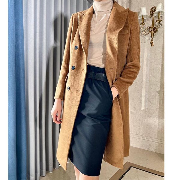 women's wool & blends off season m's same double row button water corrugated cashmere coat long suit collar high-end, Black
women's wool & blends off season m's same double row button water corrugated cashmere coat long suit collar high-end, Black