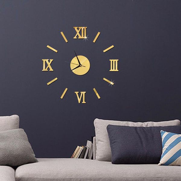large diy wall clock acrylic mirror stickers roman number clocks for living room home office decor lks99
large diy wall clock acrylic mirror stickers roman number clocks for living room home office decor lks99