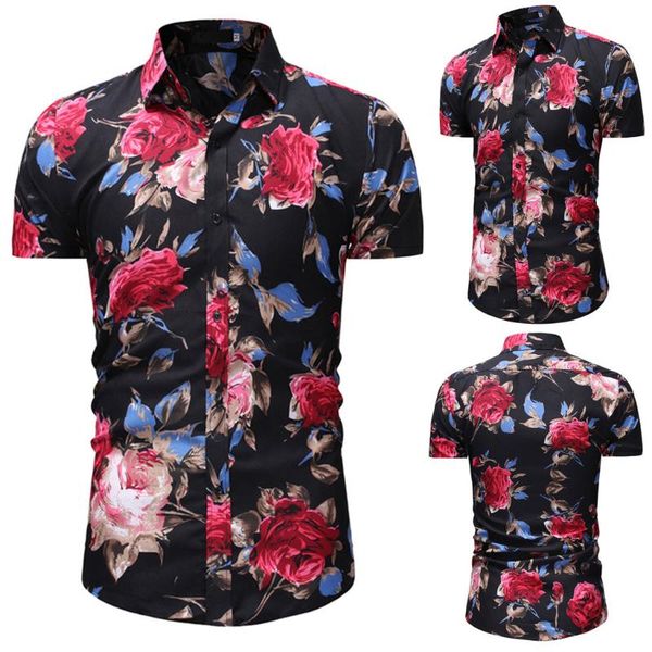 men's print personality fashion casual button short sleeve hawaii lapel stand collar beach shirt men formall0318 shirts, White;black
men's print personality fashion casual button short sleeve hawaii lapel stand collar beach shirt men formall0318 shirts, White;black
