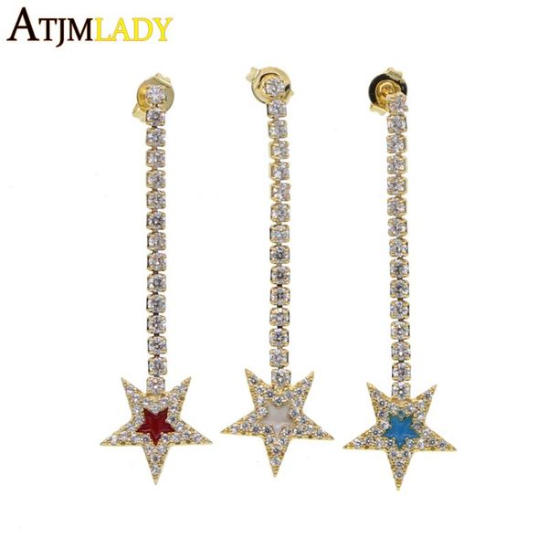 dangle & chandelier star cz tennis chain earring enamel charm rainbow white red blue 2021 christmas gift gorgeous women jewelry, Silver
dangle & chandelier star cz tennis chain earring enamel charm rainbow white red blue 2021 christmas gift gorgeous women jewelry, Silver