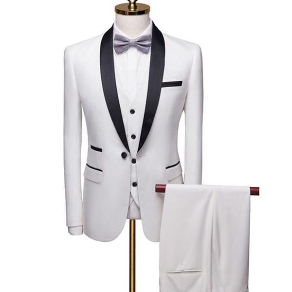 men's suits & blazers 3 piece suit set coat vest pants / male business high end custom color wedding banquet large size dress trousers, White;black
men's suits & blazers 3 piece suit set coat vest pants / male business high end custom color wedding banquet large size dress trousers, White;black