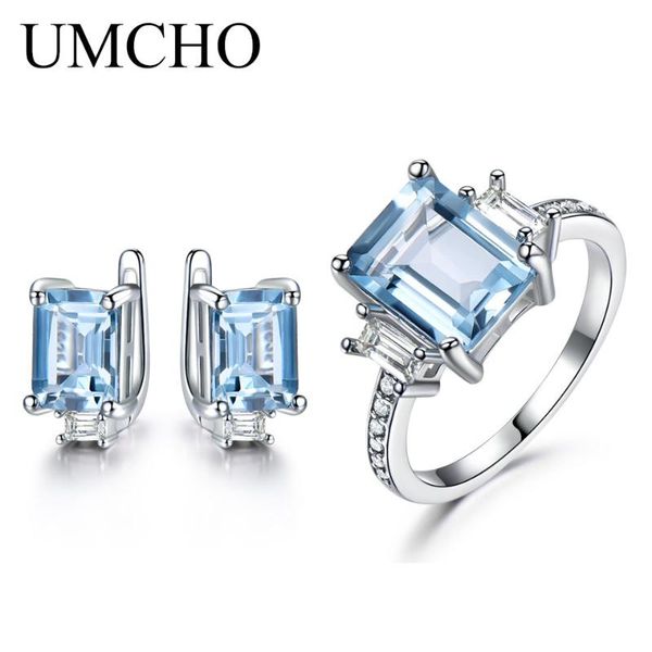 bracelet, earrings & necklace umcho 925 sterling silver jewelry set nano aquamarine sky blue z ring pendant stud for women fine, Black
bracelet, earrings & necklace umcho 925 sterling silver jewelry set nano aquamarine sky blue z ring pendant stud for women fine, Black