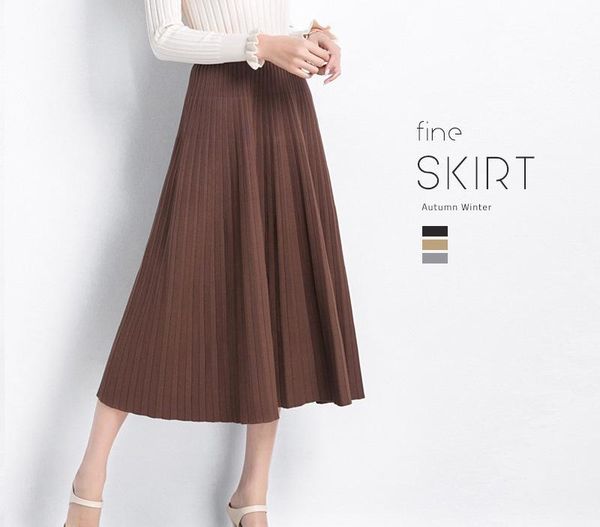 skirts 2021 women autumn winter elegant chic solid pleated skirt high waist luxury fashion elastic ol thicken female, Black
skirts 2021 women autumn winter elegant chic solid pleated skirt high waist luxury fashion elastic ol thicken female, Black