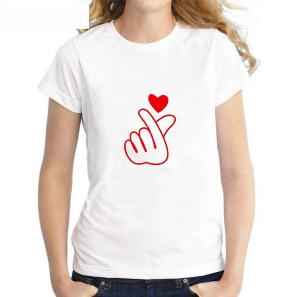 women's t-shirt finger heart print t shirt women short sleeve o neck loose tshirt 2021 summer tee camisetas mujer, White
women's t-shirt finger heart print t shirt women short sleeve o neck loose tshirt 2021 summer tee camisetas mujer, White