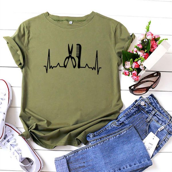 hairstylist heartbeat graphic summer women cotton casual funny loose tee femme black white
hairstylist heartbeat graphic summer women cotton casual funny loose tee femme black white