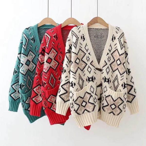 women's sweaters spring women casual sweater and cardigans v neck single breasted geometric thick warm vintage red jumpers 4esb, White;black
women's sweaters spring women casual sweater and cardigans v neck single breasted geometric thick warm vintage red jumpers 4esb, White;black
