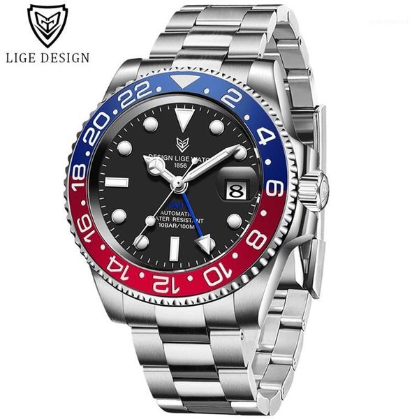 wristwatches lige design brand men gmt watch automatic waterproof sport mechanical wristwatch reloj hombre luxury stainless steel clock, Slivery;brown
wristwatches lige design brand men gmt watch automatic waterproof sport mechanical wristwatch reloj hombre luxury stainless steel clock, Slivery;brown